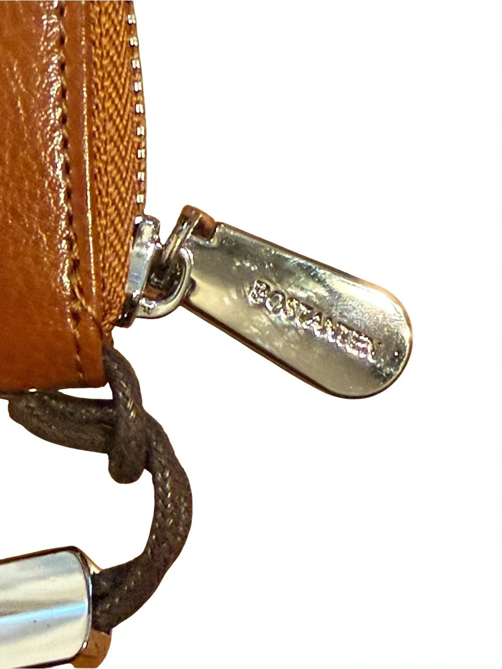 Bostanten zip-Around Leather Wristlet Wallet in Tan